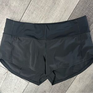 Lululemon speed up shorts. 2.5” inseam, lined, inside pocket. Perfect condition